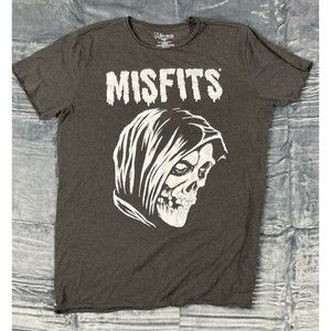 Official Misfits 2017 - Men's Medium Dark Gray - Punk Rock Pocket Tee - T-Shirt